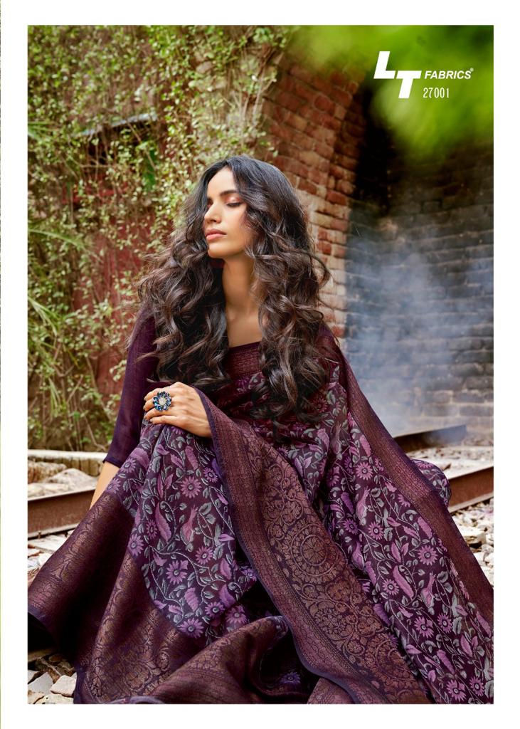 Lt Prerna Casual Wear Soft Linen Designer oarty Wear Saree Collection at Wholesale Price